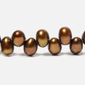 6x4mm Bronze Top Drilled Oval Freshwater Pearl Beads 16 inch 78 pieces