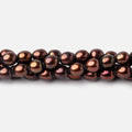 6x4mm Chocolate Straight Drilled Oval Freshwater Pearl 15 inch 66 pieces