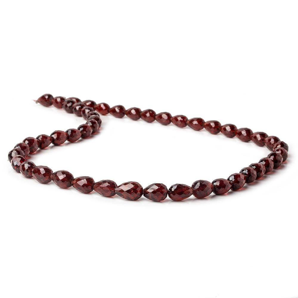 6x5-10x6mm Garnet Straight Drilled Faceted Tear Drops 16 inch 46 pieces AA