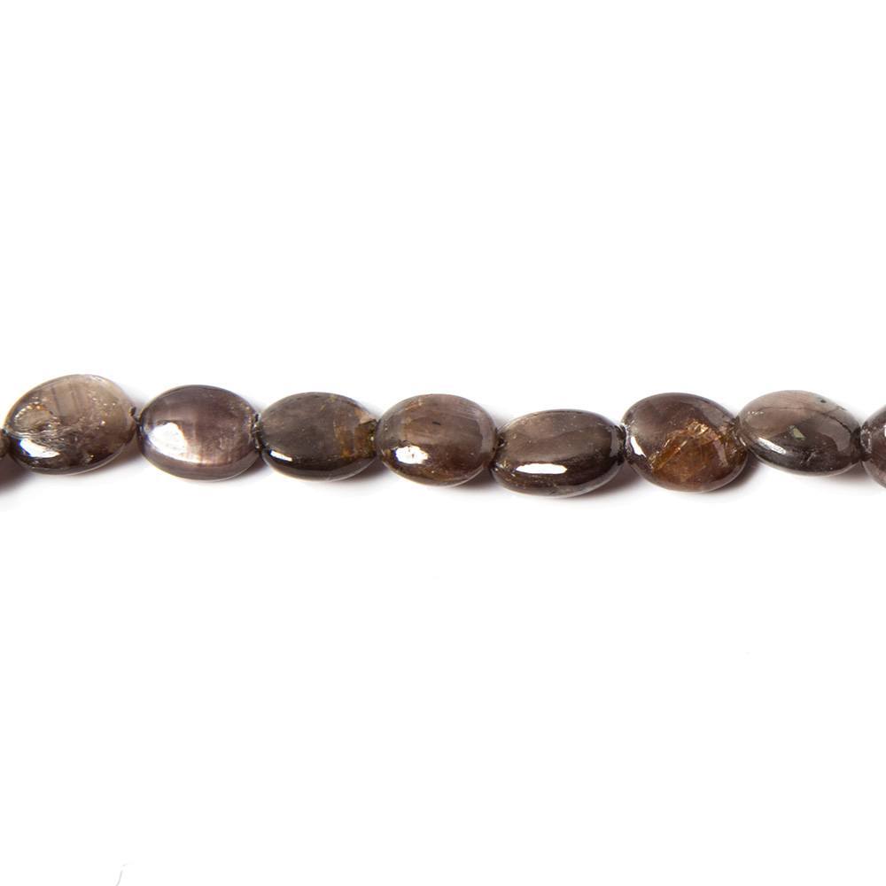 6x5-10x8mm Chocolate Sapphire plain oval beads 19 inches 62 pieces AAA