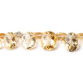 6x5-12x9mm Citrine Pavilion Faceted Oval Beads 5.5 inch 29 pieces AAA