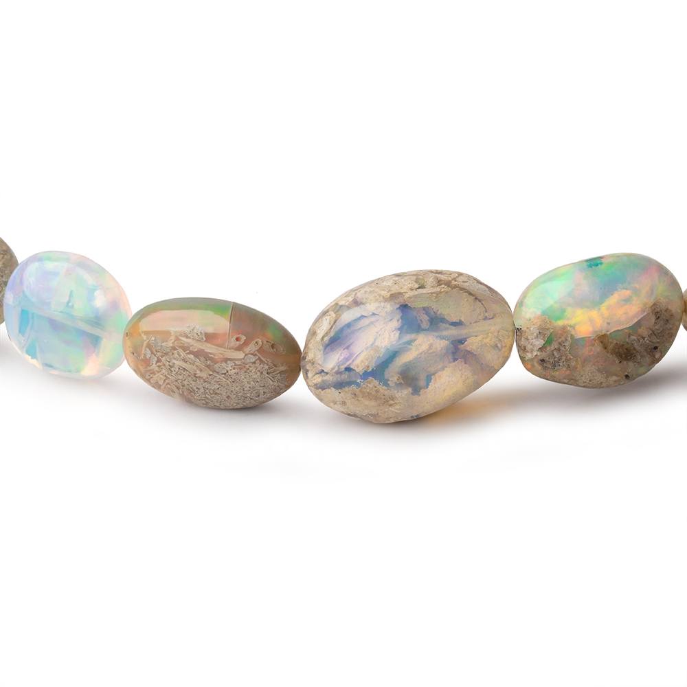 6x5-14x9mm Ethiopian Opal with Matrix Plain Nugget Beads 17.75 inch 48 pieces AA