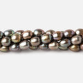 6x5-7x5mm Forest Green Oval Freshwater Pearls 15.5 inch 60 pieces