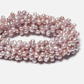 6x5-7x5mm Ice Pink Top Drilled Oval Freshwater Pearls 16 inch 96 pieces