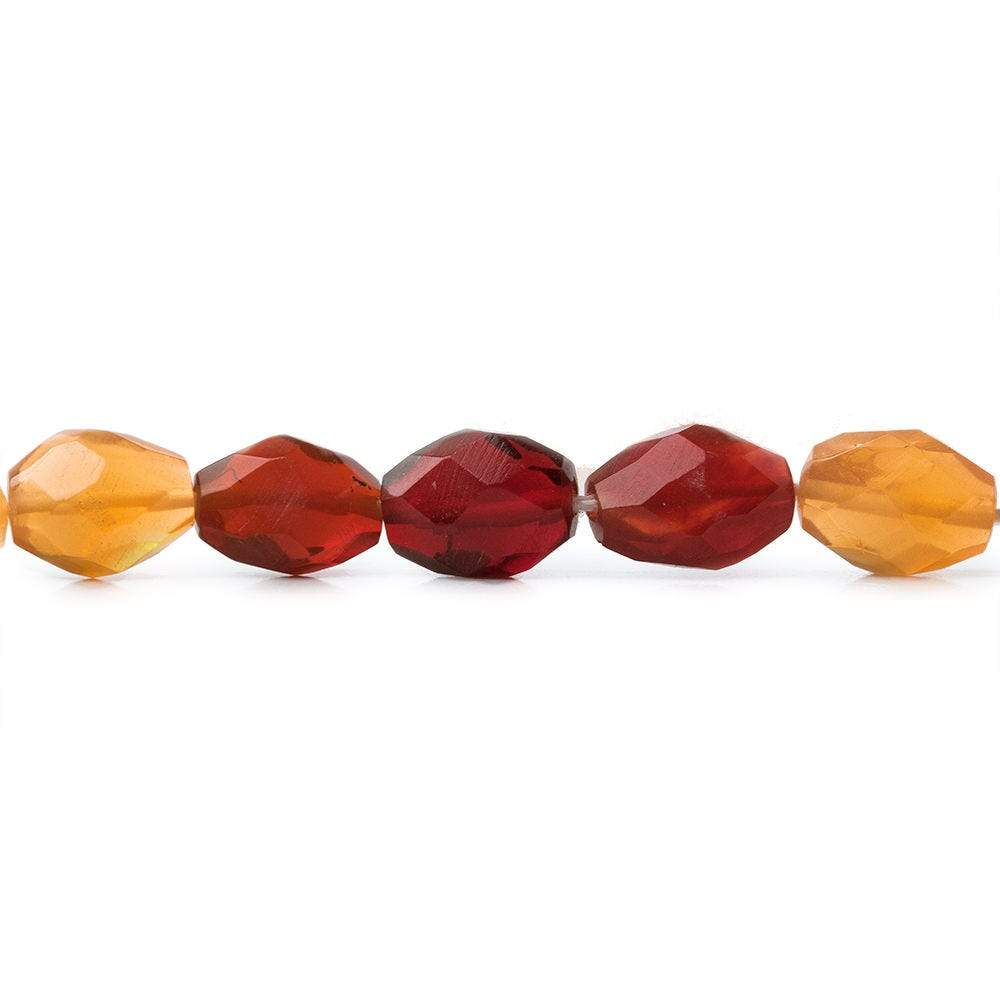 6x5-8x5mm Multi Color Fire Opal Faceted Nugget Beads 16 inch 55 pieces AA