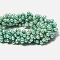 6x5-8x6mm Mint Green Top Drilled Oval Freshwater Pearls 16 inch 84 pieces