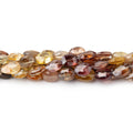 6x5-8x6mm Multi Color Golden Zircon Faceted Oval 16 inch 58 Beads AA