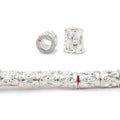 6x5mm Evil Eye Design Tube Beads 8 inch 33 pieces