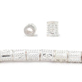 6x5mm Miligrain Dotted Design Tube Beads 8 inch 33 pieces