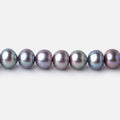 6x5mm Peacock Off Round Freshwater Pearls 16 inch 80 Beads