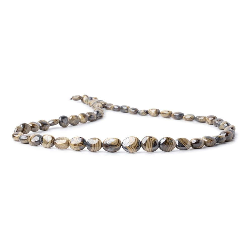 6x6-10x8mm Schalenblende Plain Nugget Beads 18 inch 54 pieces