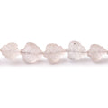 6x6-10x9mm Morganite Carved Fancy Shaped Beads 7.5 inch 23 pieces