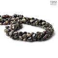 6x6-9x7mm Cat's Eye Tourmaline 1mm large hole plain nuggets 16 inch 45 beads