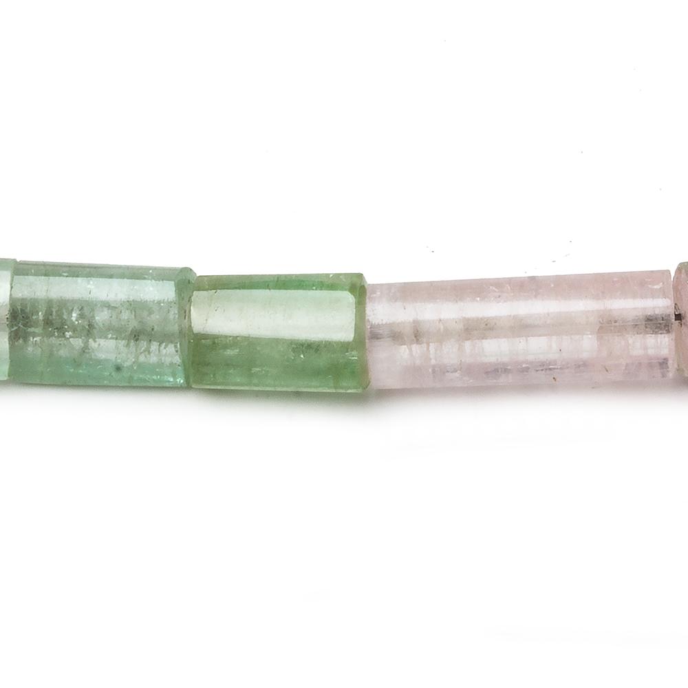 6x7-23x4mm Multi Color Tourmaline plain tube beads 16 inch 34 pieces A Grade