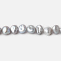 6x7-7x8mm Silver Keshi Side Drilled Freshwater Pearl Beads 16 inch 65 pieces