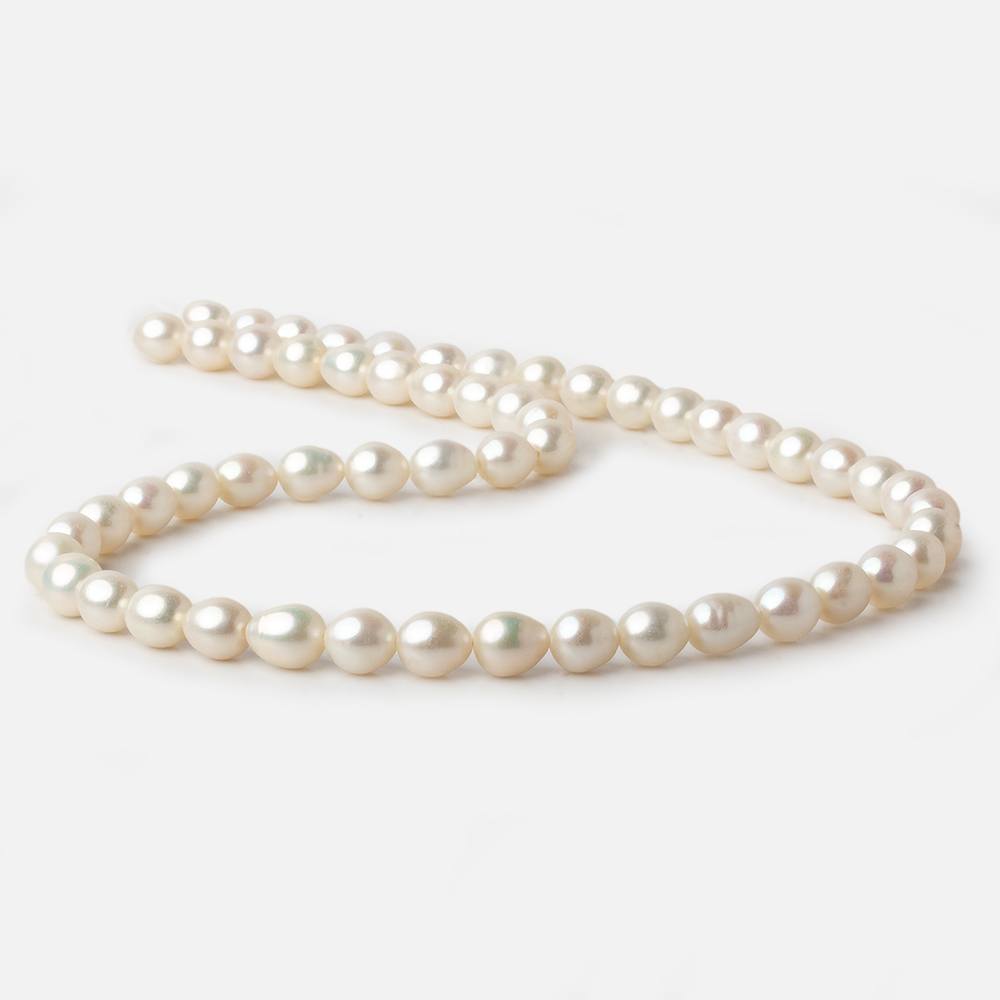 6x7mm Cream Straight Drill Oval Freshwater Pearls 15 inch 52 pieces A