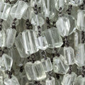 7-10mm Prasiolite Faceted Nuggets on Black Gold over .925 Silver Chain