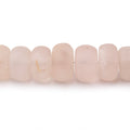 7-11mm Matte Morganite Plain Rondelle Beads 16 inch 78 pieces