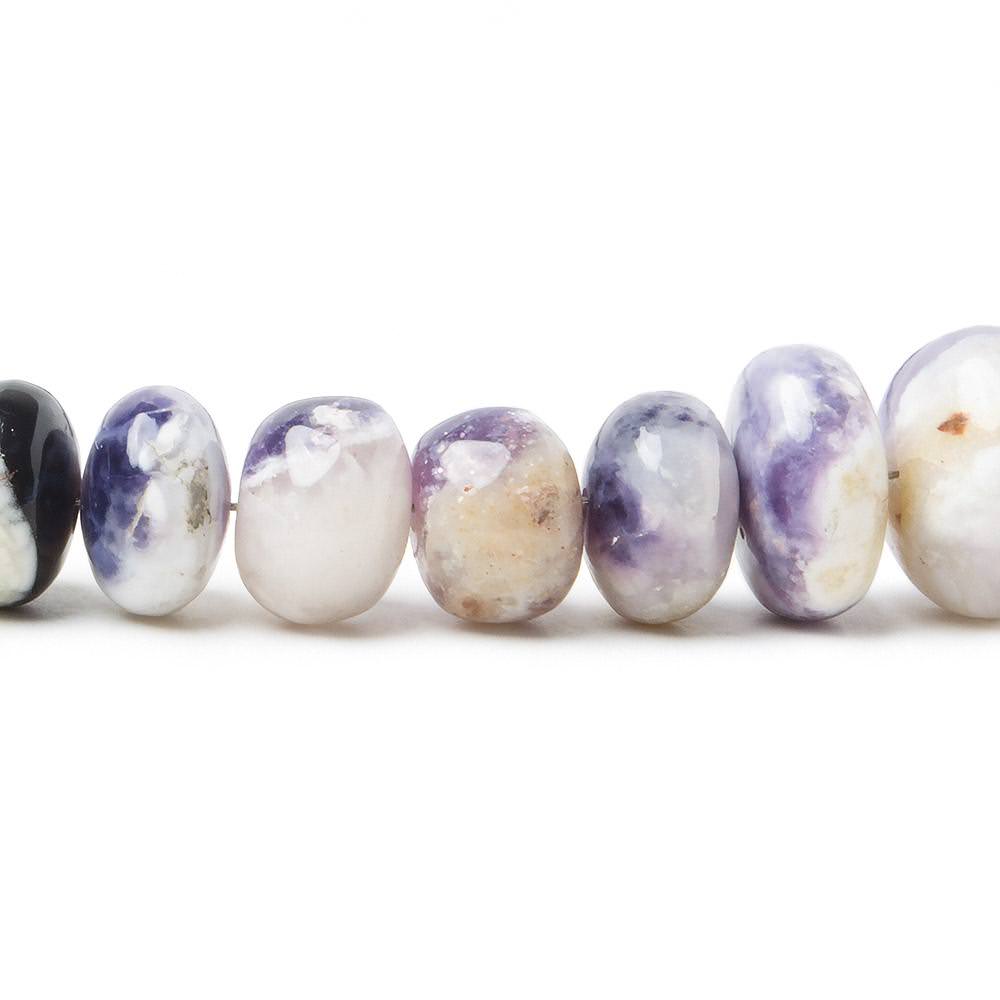 7-11mm Morado Purple Opal Plain Rondelle Beads 18 inch 92 pieces
