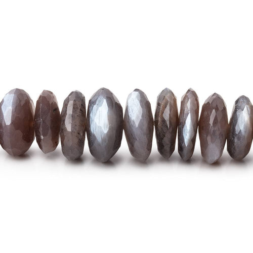 7-12mm Chocolate Moonstone German Faceted Rondelles 16 inch 100 Beads