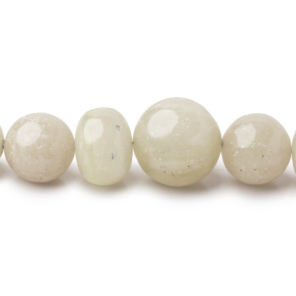 7-13.5mm Libyan Desert Glass Plain Rounds & Rondelles 18 inch 51 Beads AAA