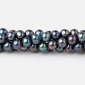 7-7.5mm Peacock Off Round Freshwater Pearls 16 inch 59 Beads