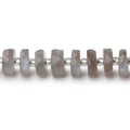 7-7.5mm Platinum Grey Moonstone Faceted Heishi Beads 16 inch 98 pieces