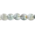 7-8.5mm Moss Aquamarine Fancy Faceted Coin Beads 15 inch 53 pieces