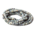 7-8mm Blue Grey Australian Opal Faceted Rondelles 18 inch 99 Beads AA