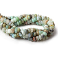 6mm Blue Peruvian Opal plain rondelles 14 inch 105 beads 1mm drill hole