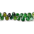7-8mm Chrome Tourmaline Faceted Pear Beads 8 inch 68 pieces AA