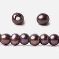 7-8mm Raisin Large Hole Off Round Freshwater Pearl 2.5mm drill hole, 15 inch, 64 pieces