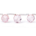 7-8mm Rose Quartz Concave Faceted Starburst Beads 8 inch 15 pieces AAA
