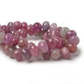 7-8mm Ruby & Fancy Sapphire faceted rondelles 8 inch 36 beads A