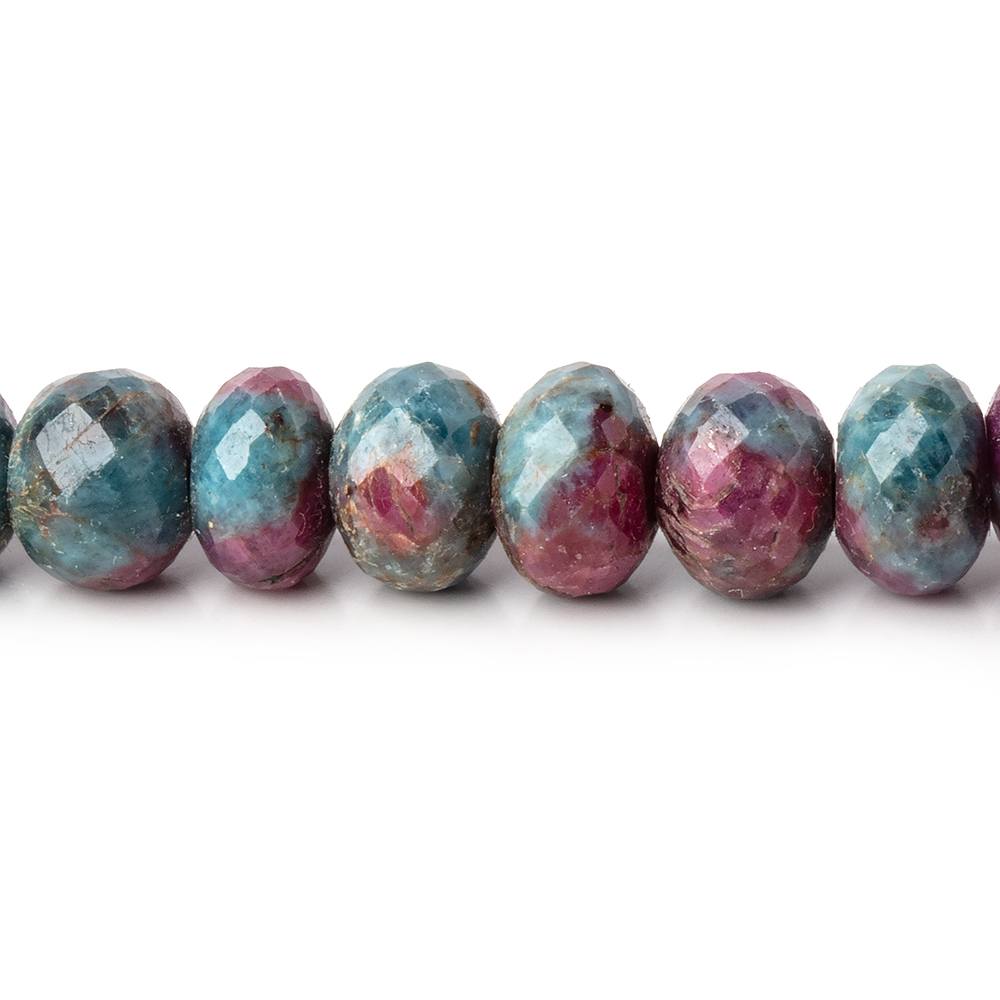 7-8mm Ruby in Kyanite Faceted Rondelle Beads 8 inch 36 pieces