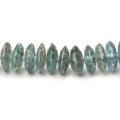 9-11mm Moss Aquamarine German Faceted Rondelle beads 16 inch 105 pieces