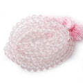 7-9.5mm Rose Quartz faceted round beads 16 inch 50 pieces AAA