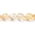7-9mm Citrine Checkerboard Faceted Tear Drop 16 inch 48 Beads