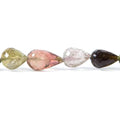 7-9mm Multi Color Tourmaline Straight Drill Tear Drop 22 pcs
