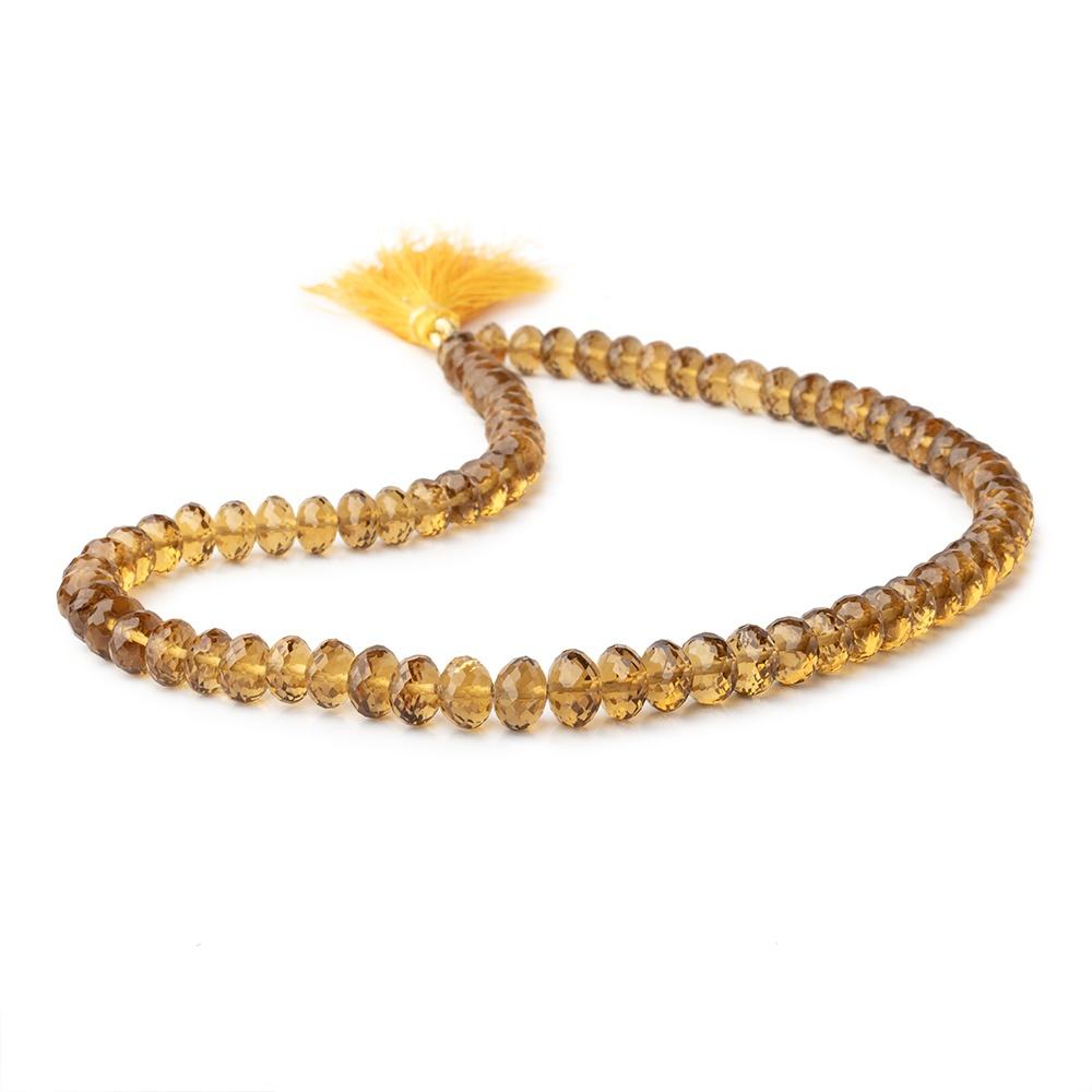 9-10mm Whiskey Quartz Faceted Rondelle Beads 16 inch 50 pieces AAA