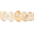 7.5-13.5mm Citrine Faceted Rondelle Beads 16 inch 63 pieces