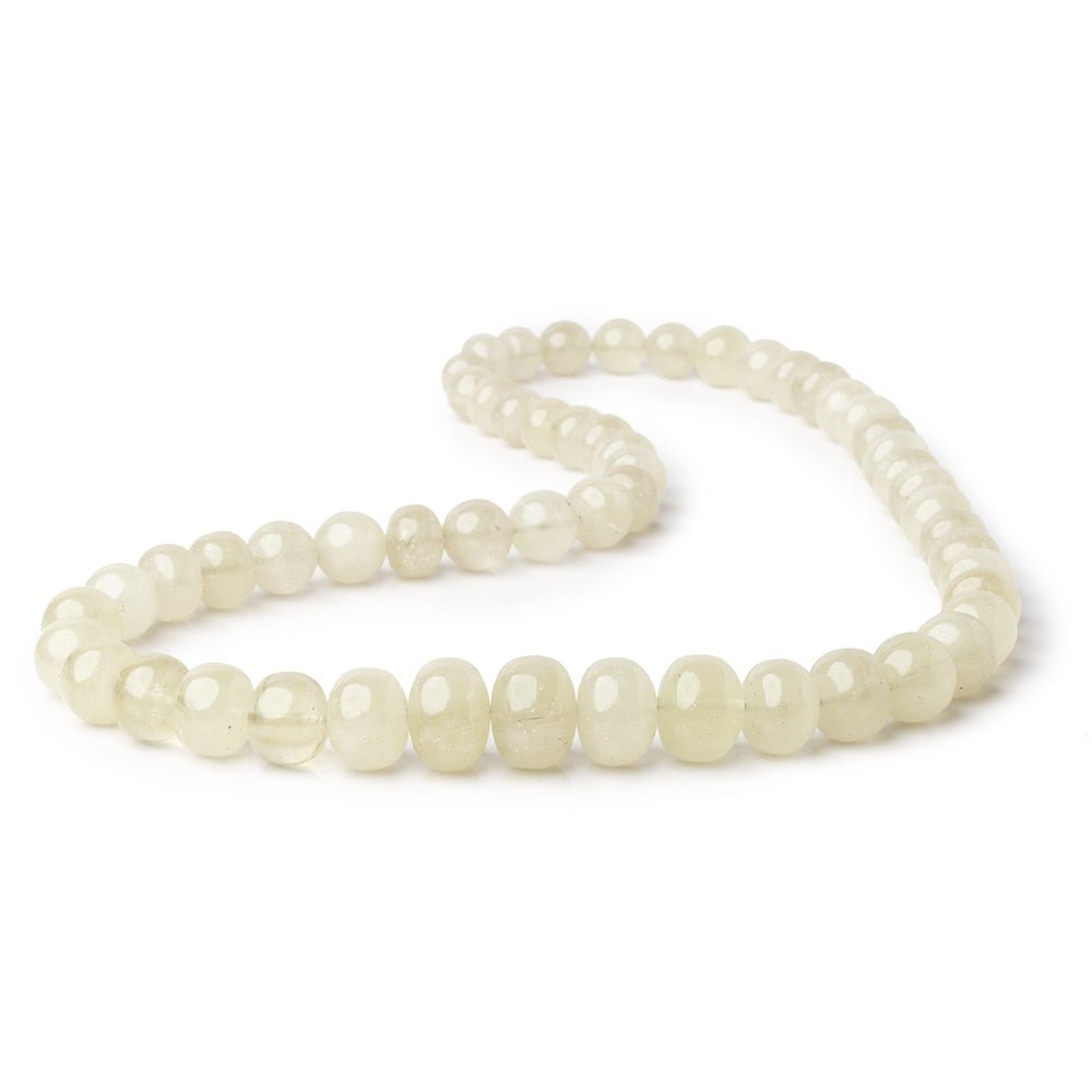 7.5-13.5mm Libyan Desert Glass Plain Rondelles & Rounds 18 inch 55 Beads AAA