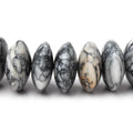 7.5-15mm Austrian Pinolith German Cut Plain Rondelles 16 inch 65 Beads AA