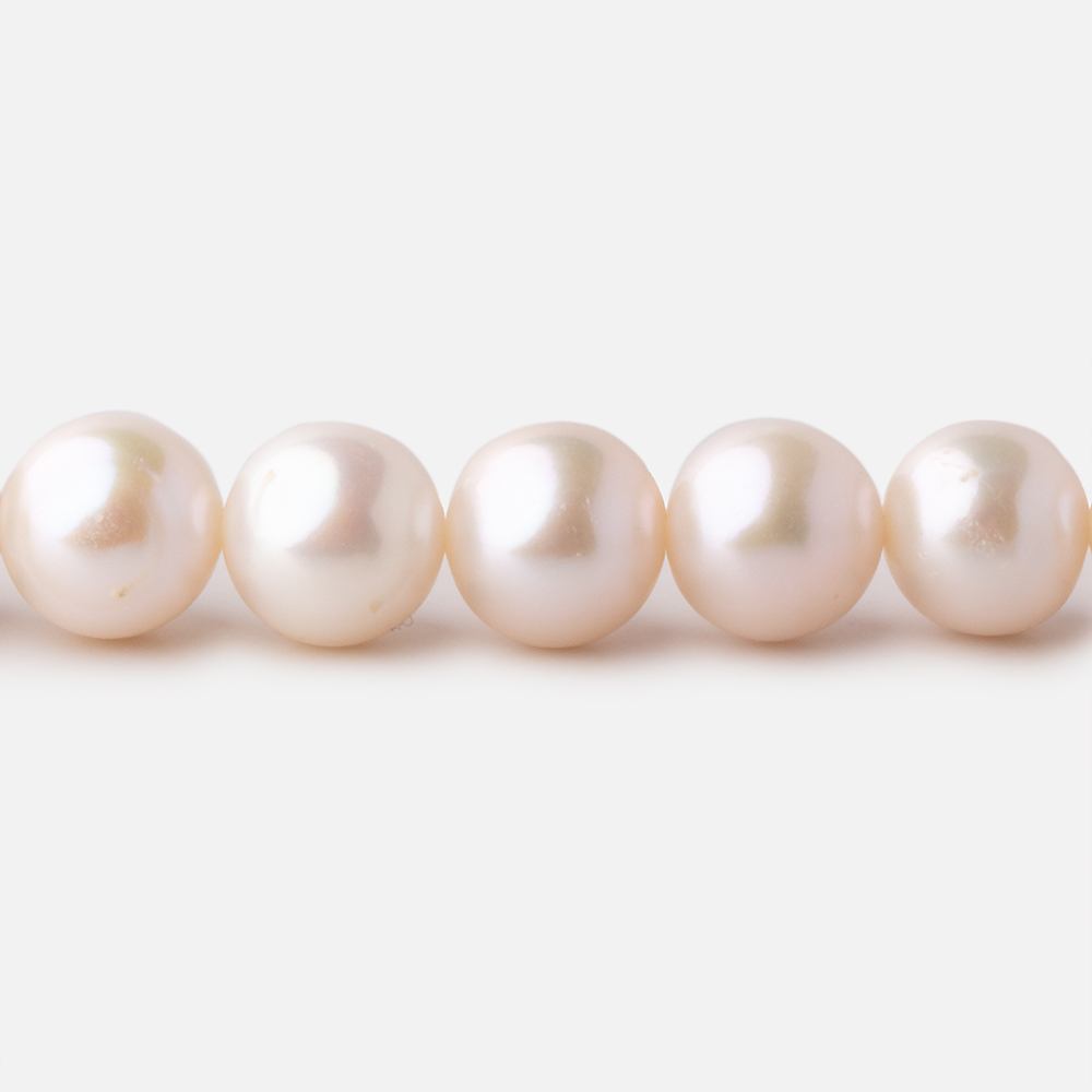 7.5-8.5mm Off White Chinese Akoya Saltwater Pearls 16 inch 53 pieces AA