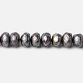 7.5mm Peacock Faceted Button Freshwater Pearls 16 inch 66 pieces