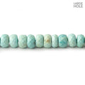 7.5mm Turquoise large hole faceted rondelle beads 16 inch 85 beads