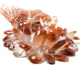 7.5x5-21x12.5mm Tangerine Quartz faceted pear beads 7.75 inch 55 pieces