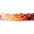 7.5x6-9x6mm Multi Color Fire Opal Faceted Nugget Beads 16 inch 49 pieces AA