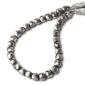 7x7mm Silver Pyrite Faceted Cubes 8 inch 27 pieces A