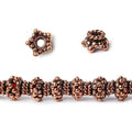 7mm Copper Bead Caps Bali Style 8 inch 68 pcs